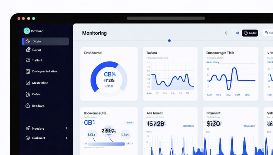 Medical professional's computer screen displaying CBD patient monitoring software interface